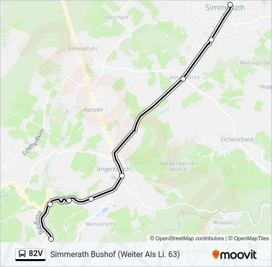 82V Bus Line Map