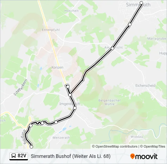 82V Bus Line Map
