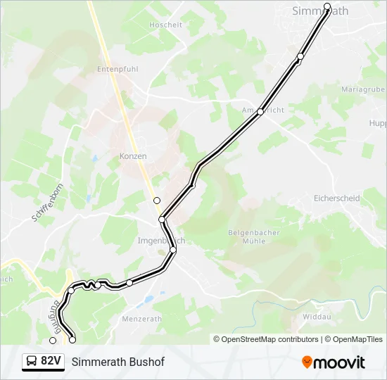 82V Bus Line Map