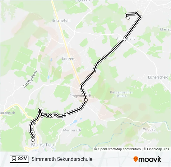 82V Bus Line Map