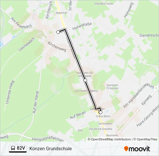 82V Bus Line Map