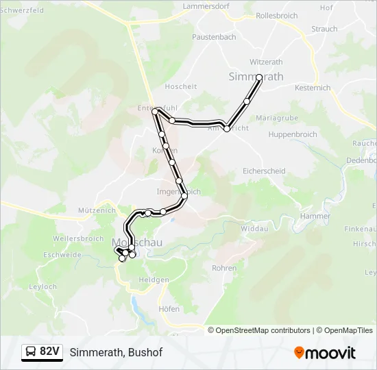 82V Bus Line Map