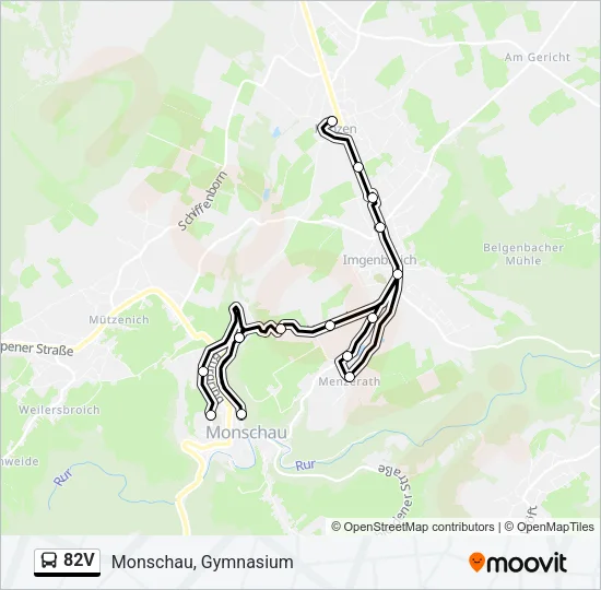 82V Bus Line Map