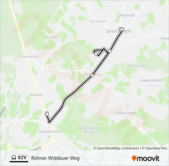 82V Bus Line Map