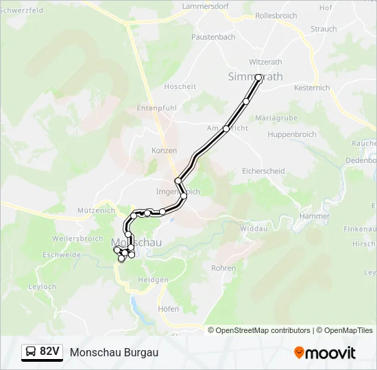 82V Bus Line Map