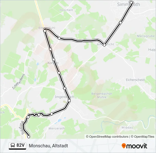 82V Bus Line Map