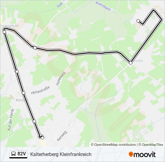 82V bus Line Map