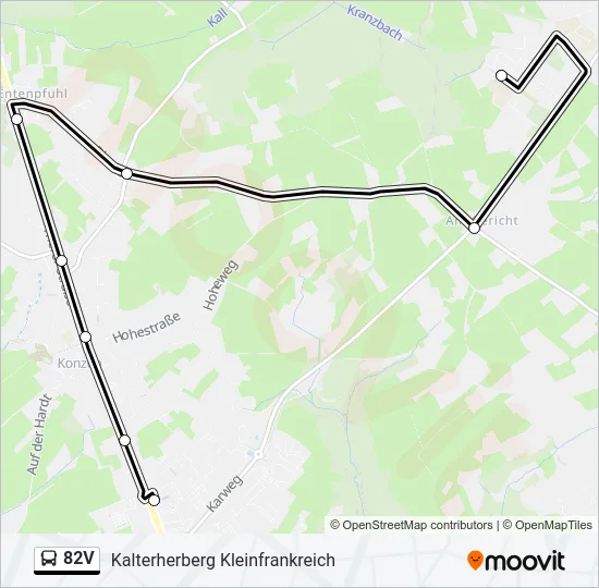 82V Bus Line Map
