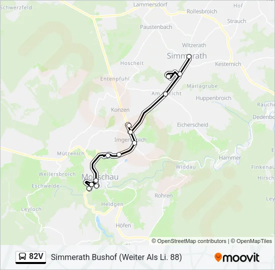 82V Bus Line Map