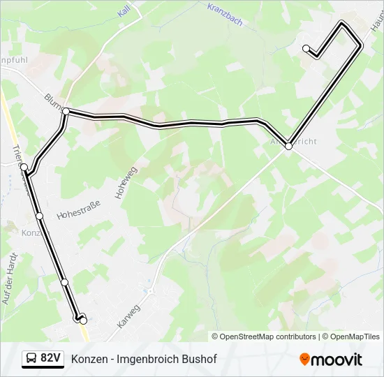 82V Bus Line Map