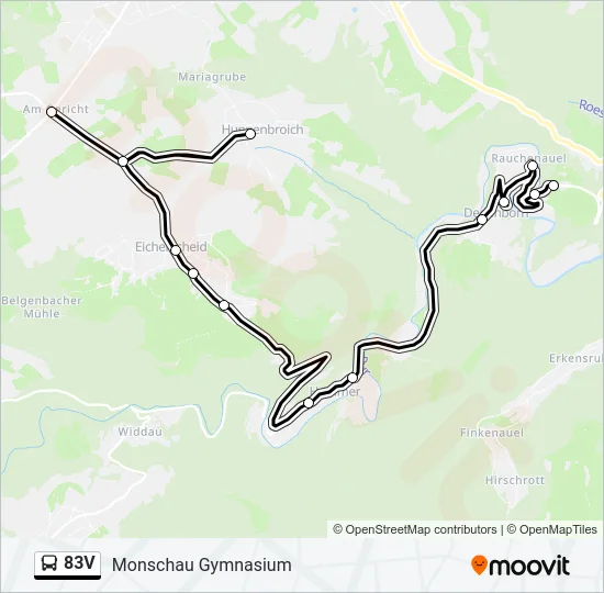 83V Bus Line Map