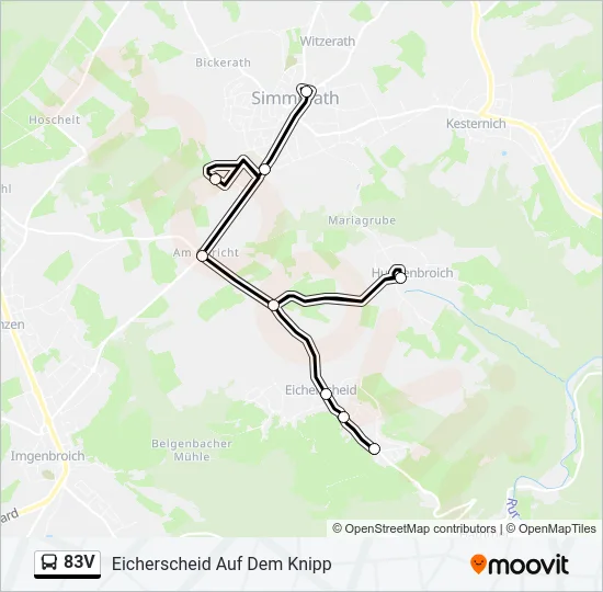 83V Bus Line Map