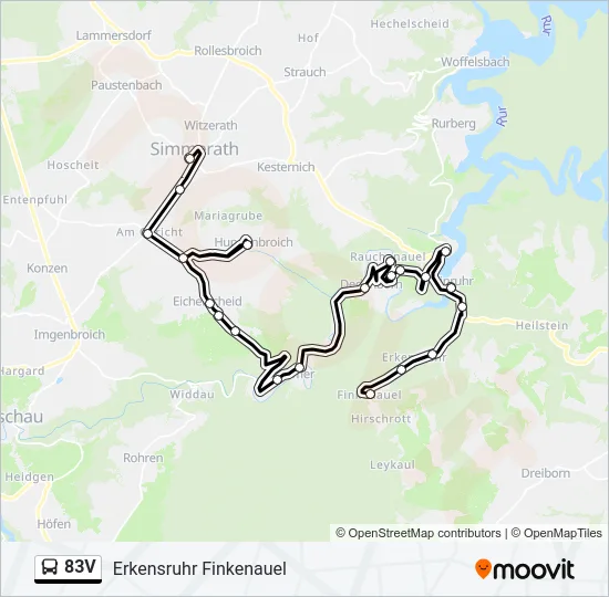 83V Bus Line Map