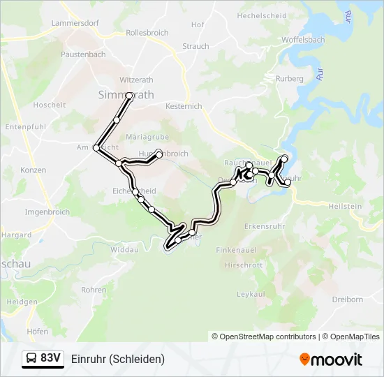 83V Bus Line Map