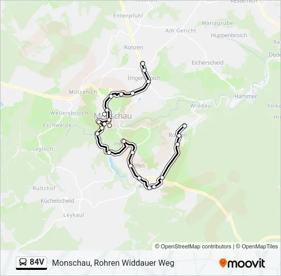 84V Bus Line Map