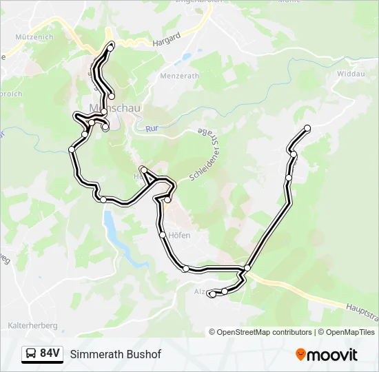 84V Bus Line Map