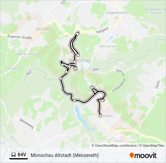 84V Bus Line Map