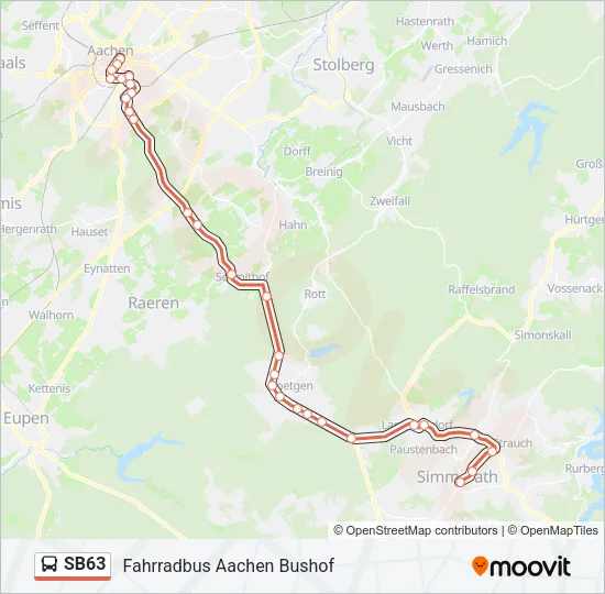 SB63 Bus Line Map