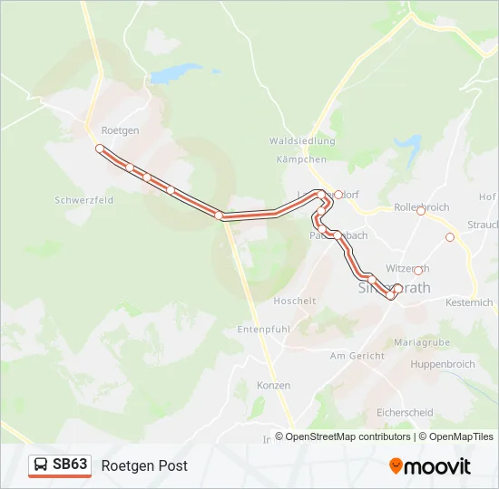 SB63 Bus Line Map