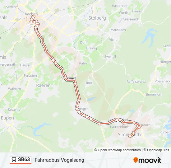 SB63 Bus Line Map