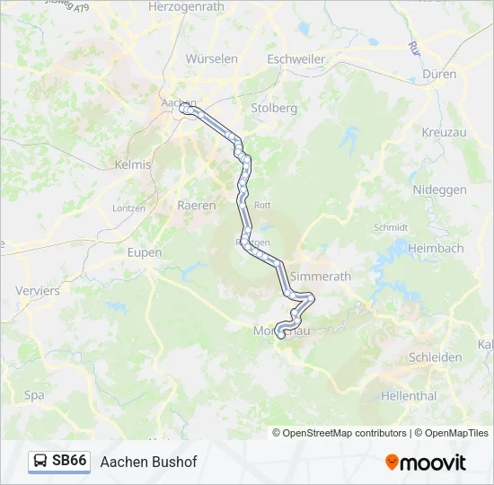 SB66 Bus Line Map