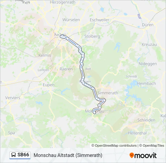 SB66 Bus Line Map