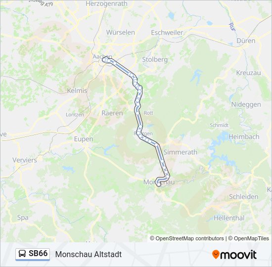 SB66 bus Line Map