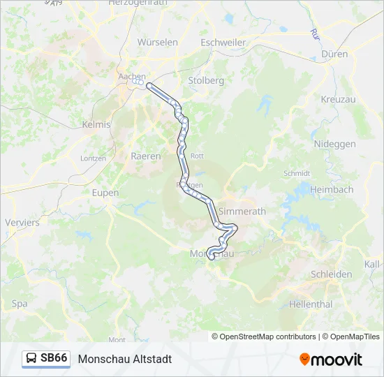 SB66 Bus Line Map