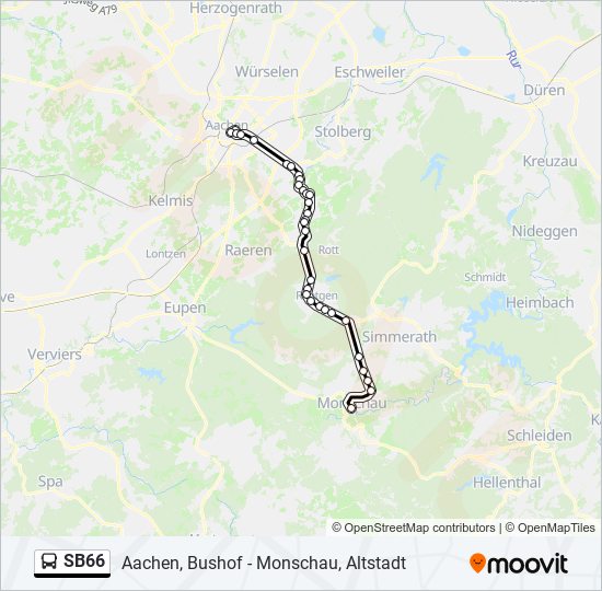 sb66 Route Fahrpläne, Haltestellen & Karten Aachen Bushof (Aktualisiert)