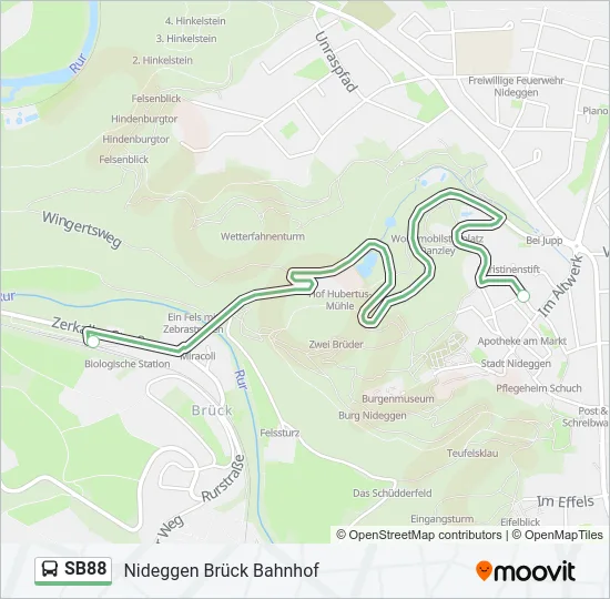 SB88 Bus Line Map