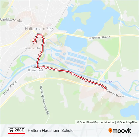 288E Bus Line Map