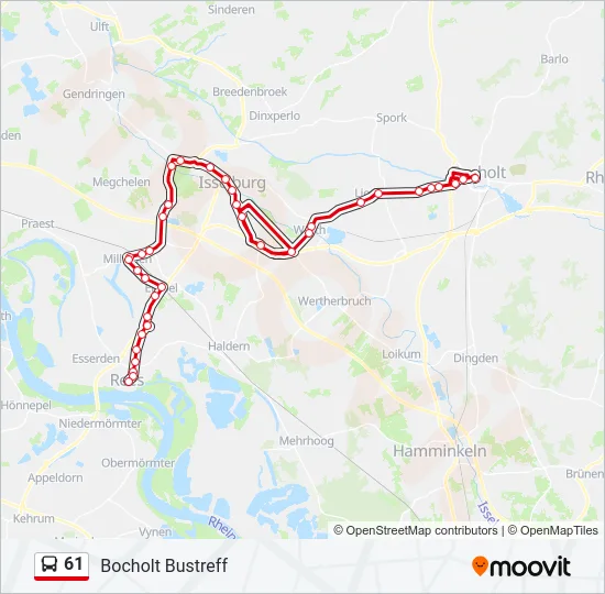 61 Bus Line Map
