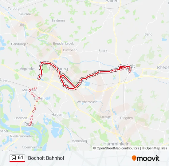 61 Bus Line Map