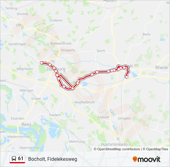 61 Bus Line Map