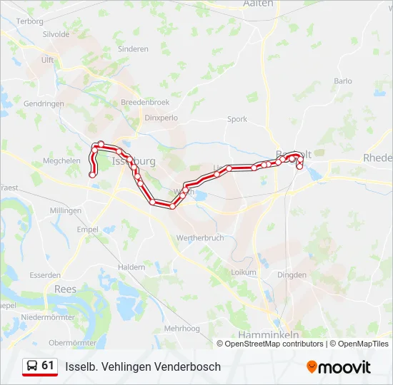 61 Bus Line Map