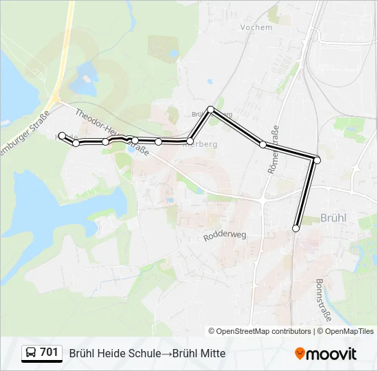 701 Bus Line Map
