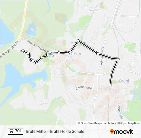 701 Bus Line Map
