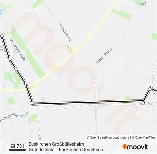 731 Bus Line Map