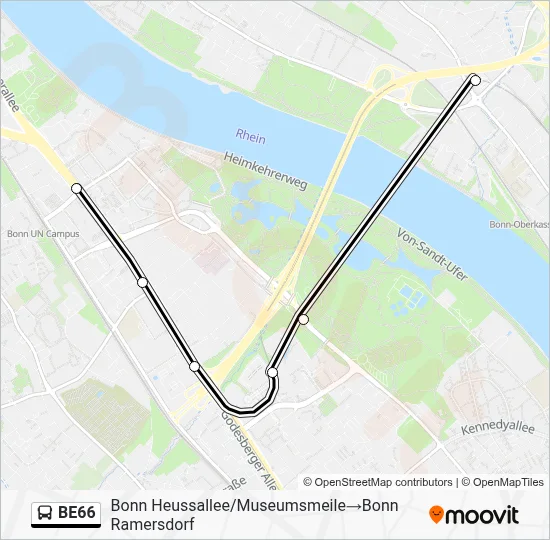 BE66 Bus Line Map