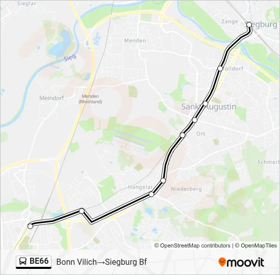 BE66 Bus Line Map