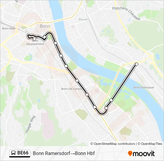 BE66 Bus Line Map