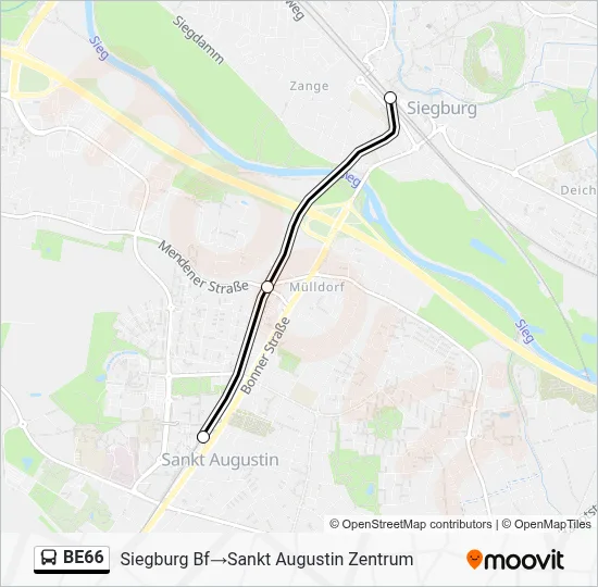BE66 Bus Line Map