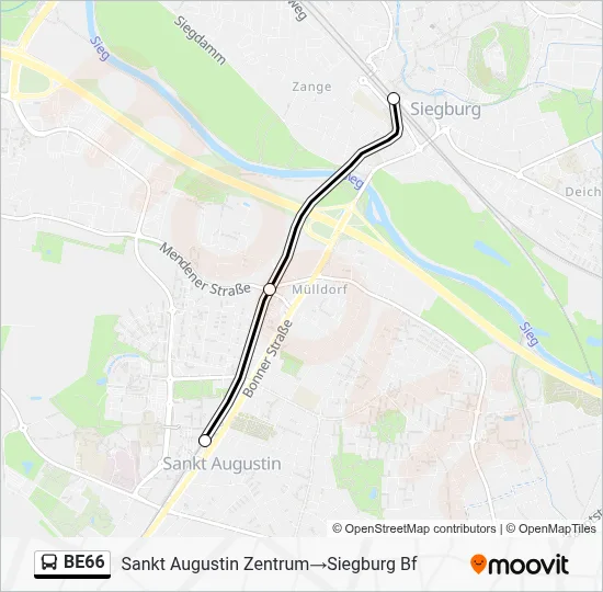 BE66 Bus Line Map