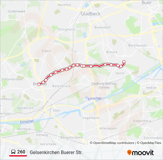 260 Bus Line Map