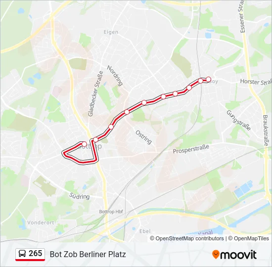 265 Bus Line Map