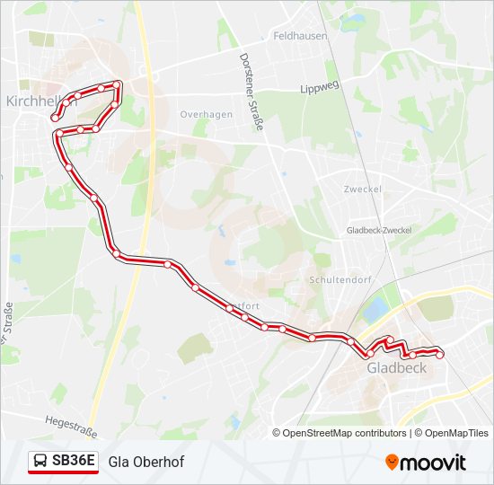SB36E Bus Line Map