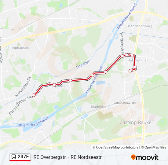 237E Bus Line Map