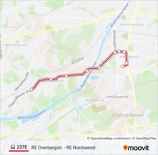 237E Bus Line Map