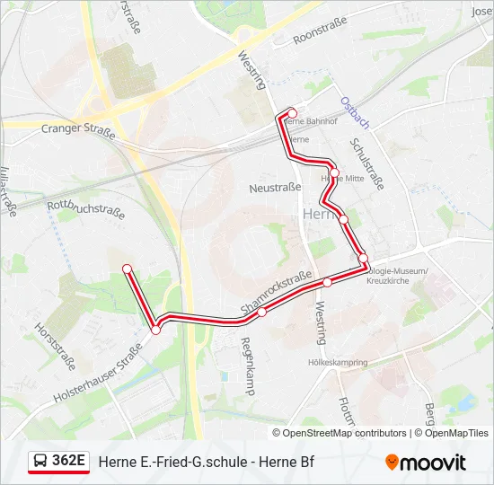 362E Bus Line Map