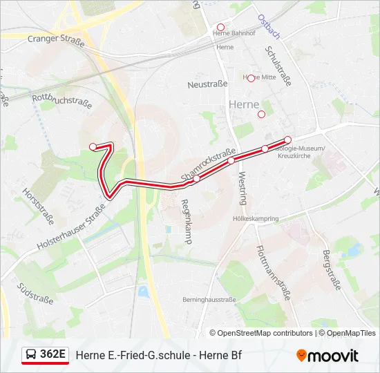 362E Bus Line Map
